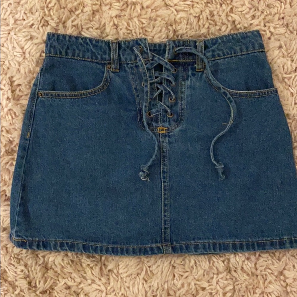 Denim mini skirt